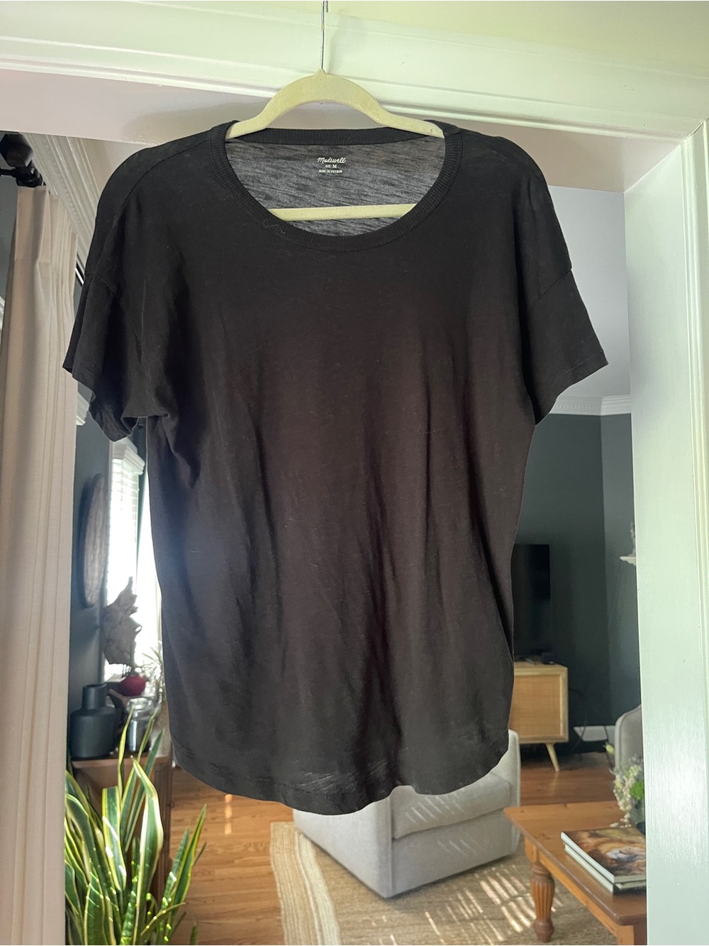Madewell Black Short-Sleeve Crewneck Tee